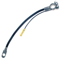 Black 38" 2 Gauge Top Post Battery Cable with Auxiliary Lead