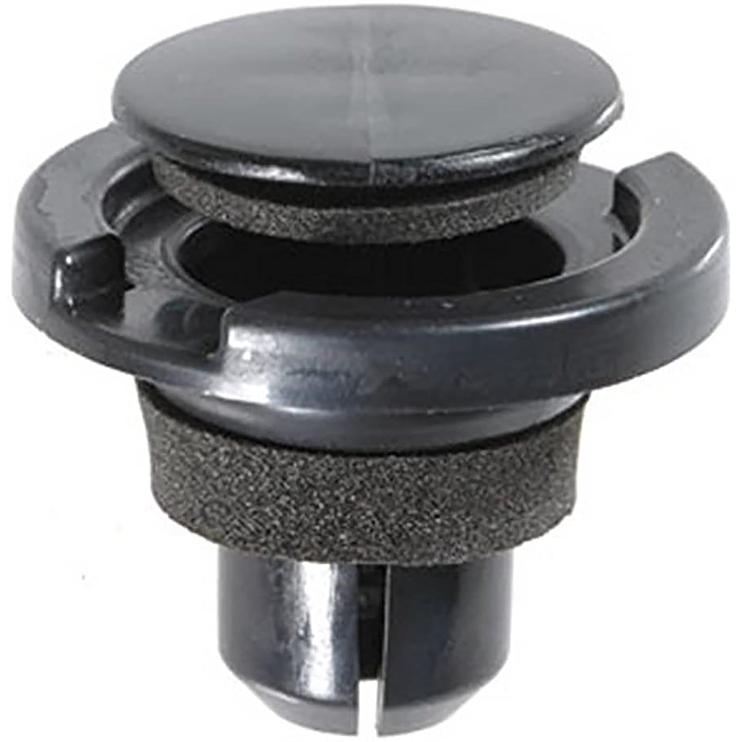 Black Nylon With Sealer Rocker Moulding Retainers - 17MM Hole 16MM Stem 25MM Flange - 5 Pack