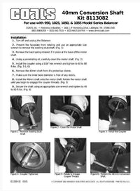 Conversion Wheel Balancer Shaft Converts 28 mm to 40 mm (Complete Kit)