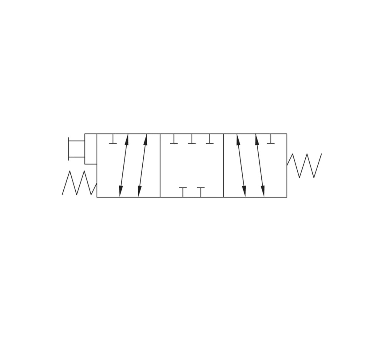 4 Way Air Valve With Internal Centering Spring