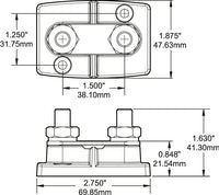 Blue Sea Systems #2019 Marine Power Bar Dual Bus Bar - Two 3/8" -16 Stud and Insulators