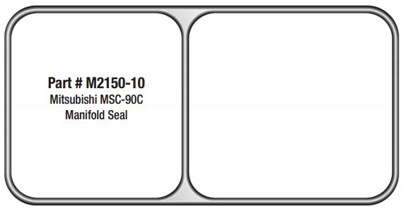 Black Neoprene Moulded Seals- Mitsubishi MSC Manifold Seal - 10 PK
