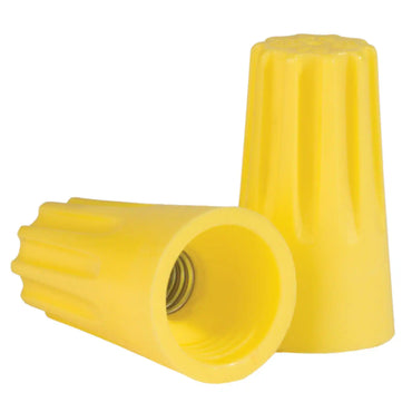 Yellow Screw On Connector 16-10 Gauge Wire Nuts - 100 Pack
