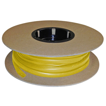 Flexible Thin Single Wall Non-Adhesive Heat Shrink Tubing 2:1 Yellow 3/8" ID - 25' Ft Spool