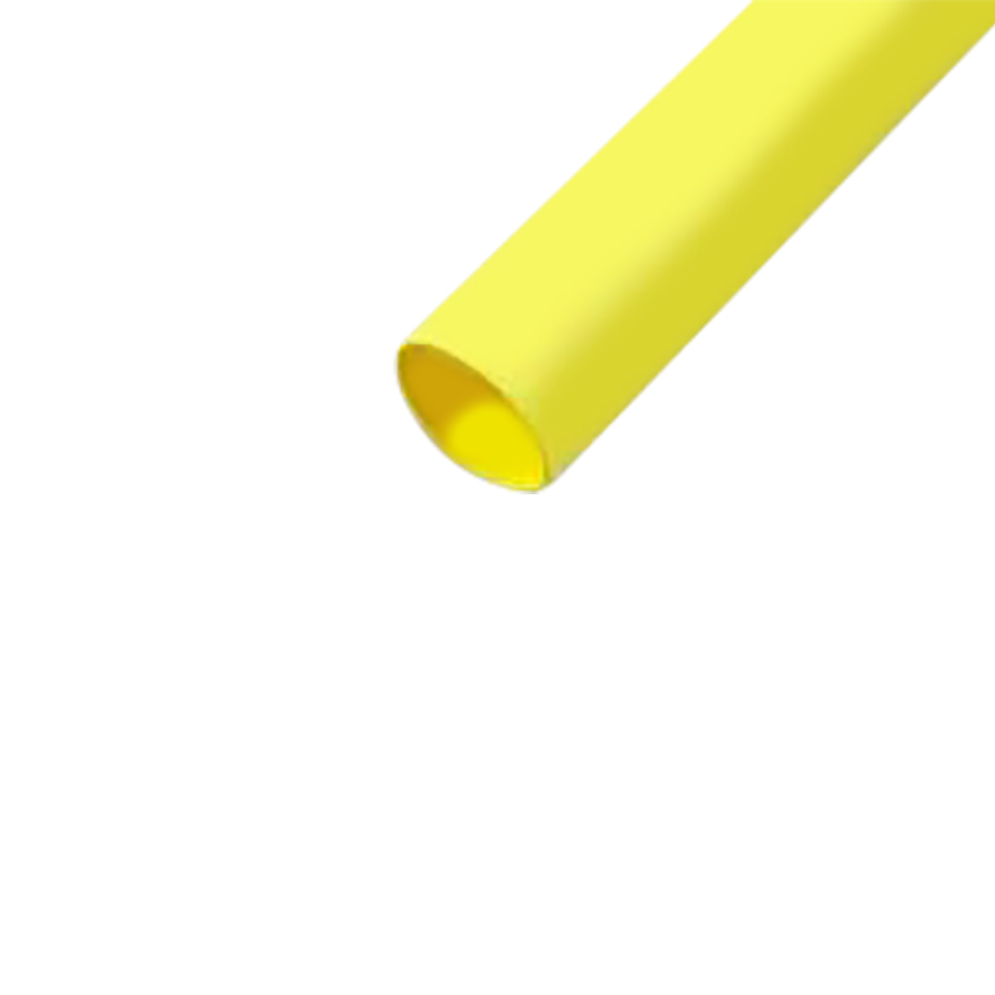 Flexible Thin Single Wall Non-Adhesive Heat Shrink Tubing 2:1 Yellow 3/32" ID - 12" Inch 10 Pack