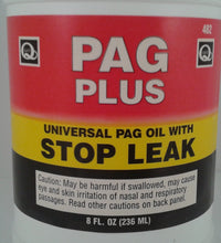 PAG Plus Universal PAG Oil with Stop Leak, 8 oz.