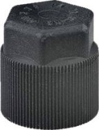 Black A/C R-134a High Side Service Port Cap 17 MM - 10 MM x 0.75 MM - 10 Pack