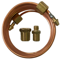 Mechanical Oil Pressure Gauge 72" Inch Copper Line Tubing Install Kit w/ Fittings