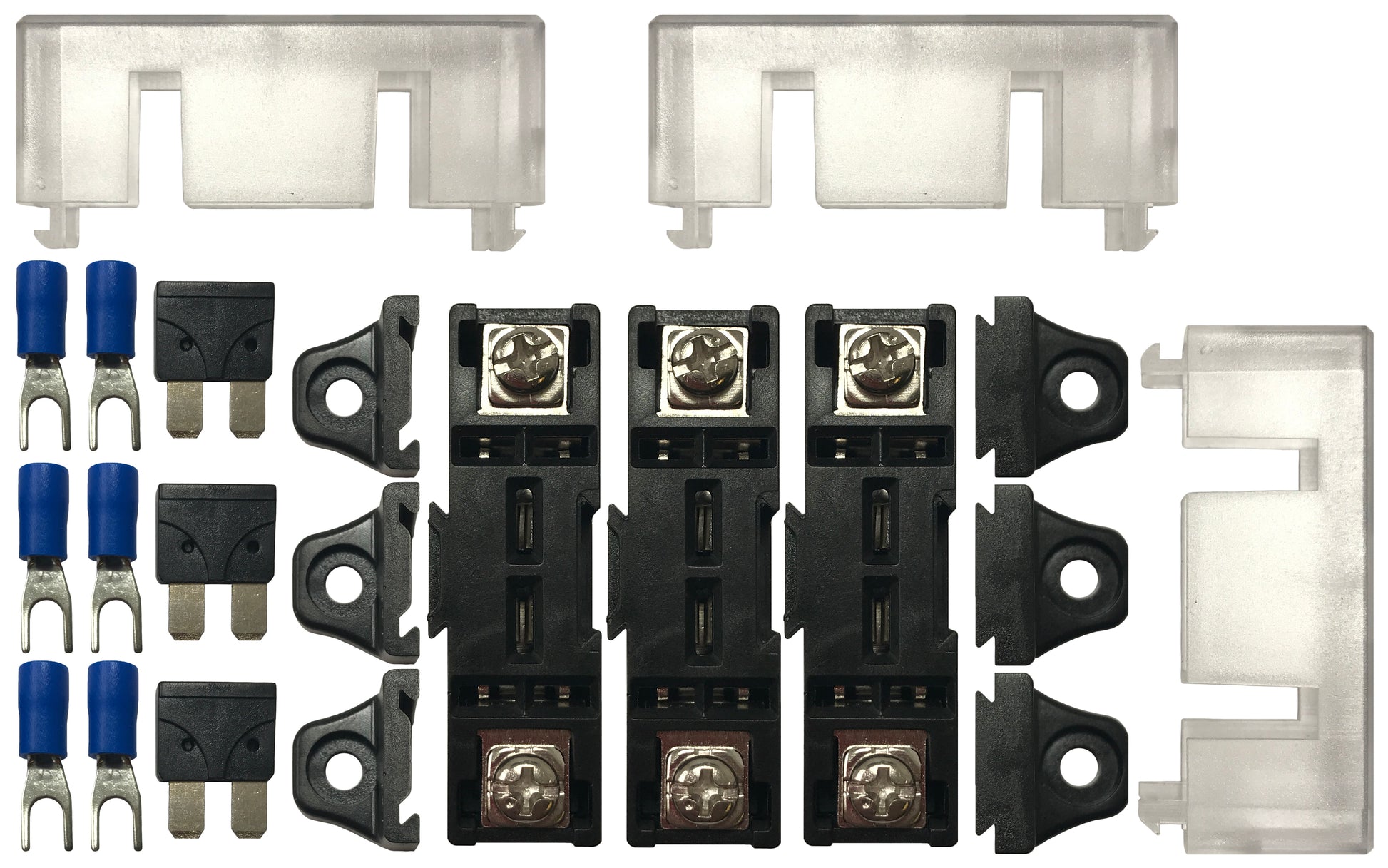 Stack-able ATO/ATC & ATM/MIN Fuse Panel Distribution Block - 3 Pack