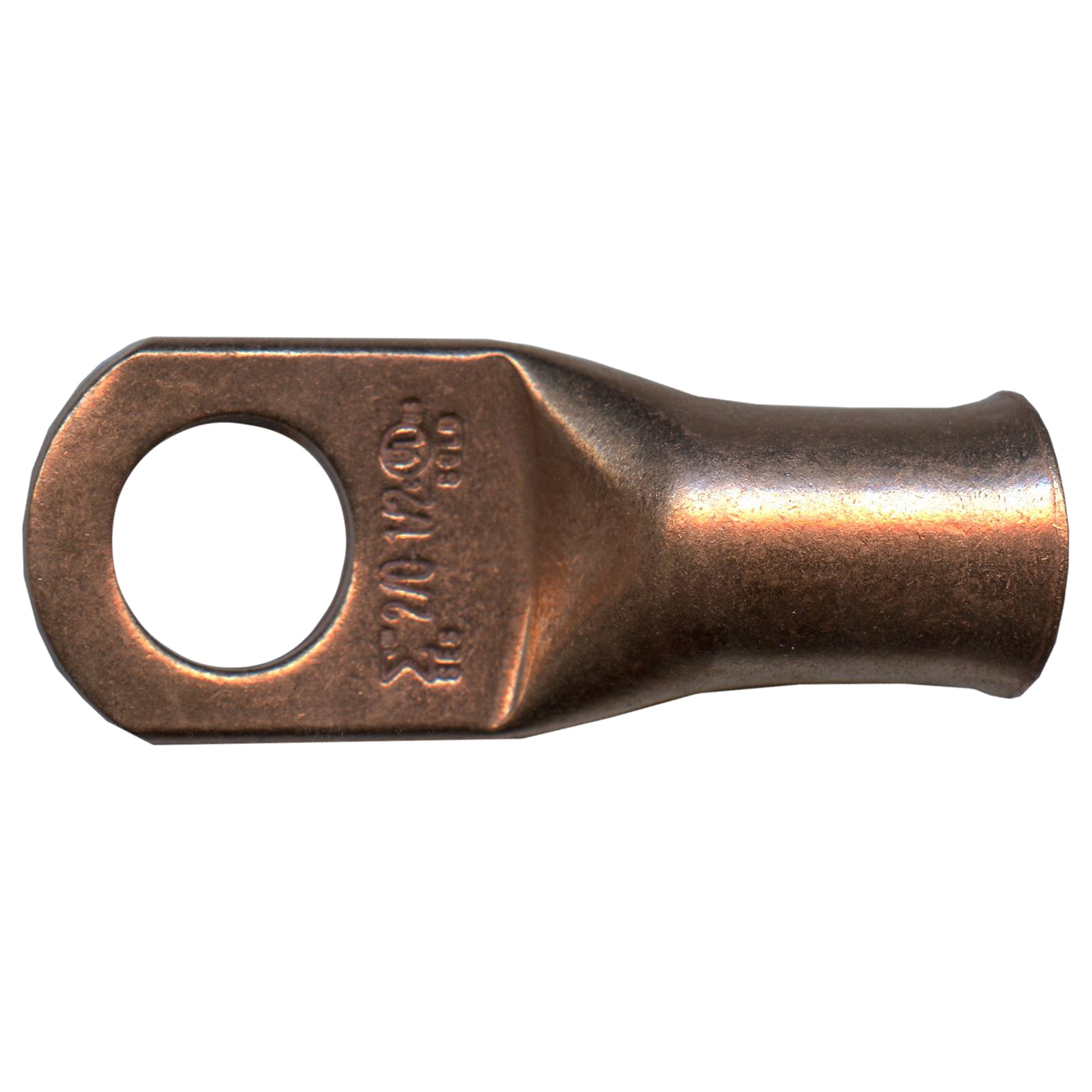 Standard Copper Lug 2/0 AWG 1/2" Ring Size - 10 Pack