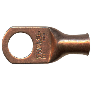 Standard Copper Lug 6 AWG 3/8" Ring Size - 100 Pack