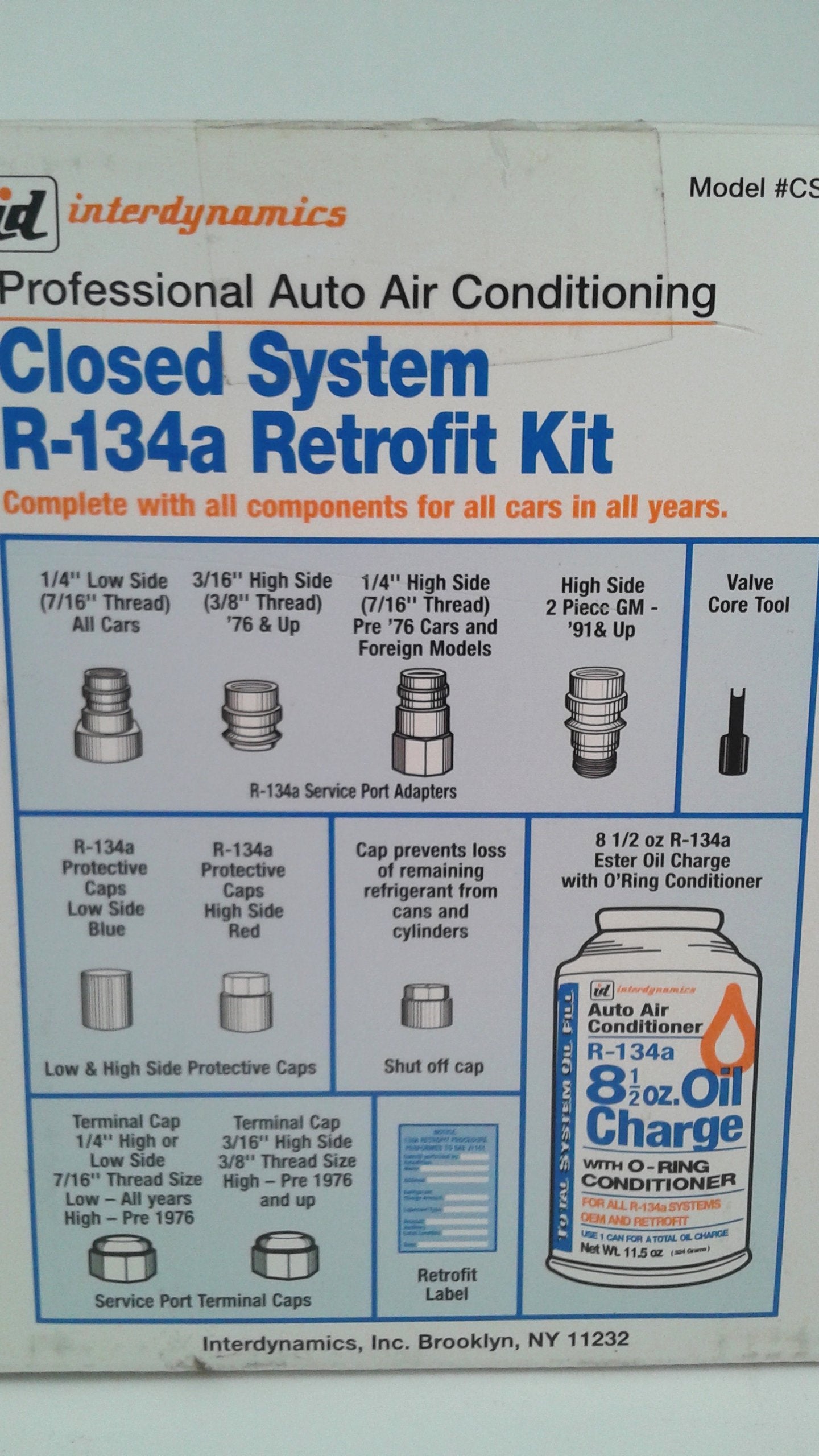 R-134a Closed System Conversion Retrofit Kit USA MADE