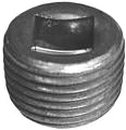 3/8" - Square Head Counter Sunk Pipe Plug, Plain Finish Drain Plug