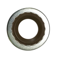 Oil Drain Plug Metal And Rubber Gasket 12 mm Crimped (Brown) - 25 Pack