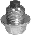 Magnetic Drain Plug 18mm - 1.50 Reg. Point Zinc Plate 19mm Hex