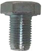 12mm - 1.25 19mm Hex Oversize Tapping Thread Zinc Plate w/gasket Drain Plug