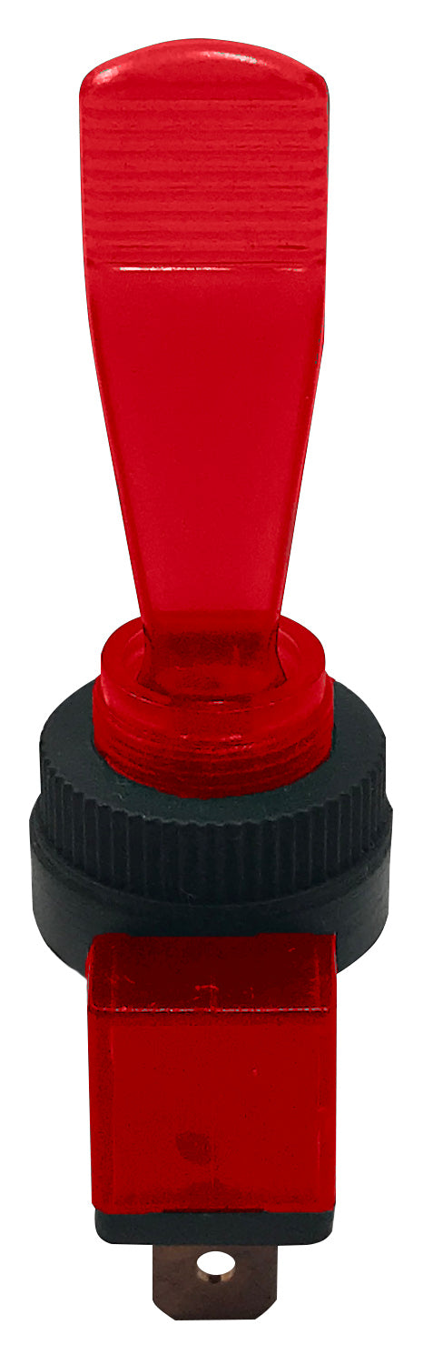 Universal Red Illuminated ON / OFF Toggle Switch SPST - 20 Amp @ 12 Volt