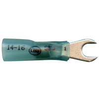 Elektralink Heat Shrink & Solder Blue Spade Terminal 16-14 Gauge #10 Stud - 500 Pack