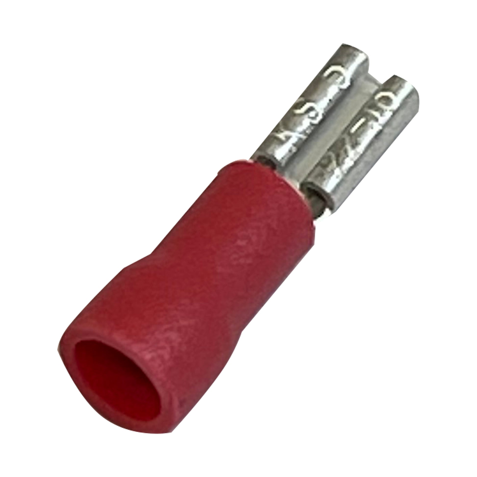 Vinyl Insulated Red Female Quick Disconnect Connector 22-18 Gauge .110 Tab - 100 Pack