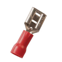 Vinyl Insulated Red Female Quick Disconnect Connector 22-18 Gauge .187 Tab - 100 Pack