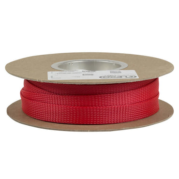 Red 1/2" Diameter Expandable Braided Loom Sleeve - 100 FT