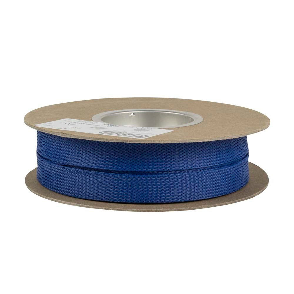 Blue 1" Diameter Expandable Braided Loom Sleeve - 65 FT