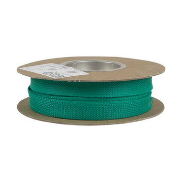 Green 1" Diameter Expandable Braided Loom Sleeve - 65 FT