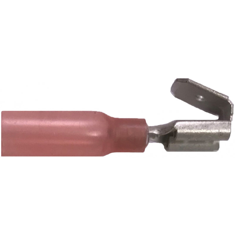 Heat Shrink & Crimp Red Piggyback Terminal Quick Disconnect 22-18 Gauge .250 Tab - 500 Pack