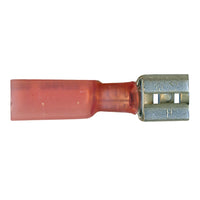 Heat Shrink & Crimp Red Female Quick Disconnect 22-18 Gauge .250 Tab - 500 Pack