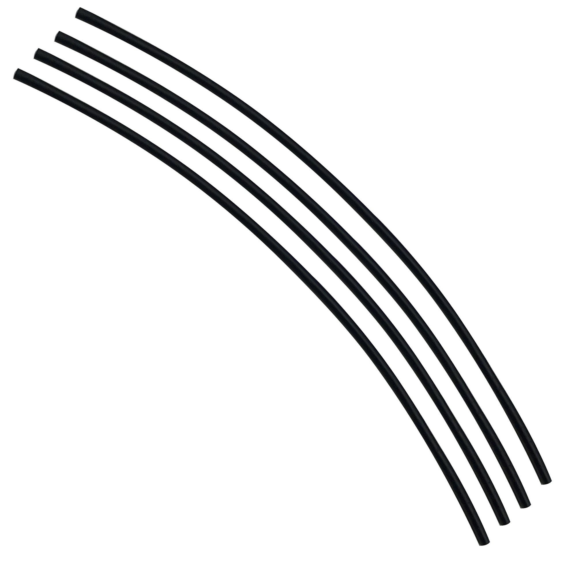 Flexible Thin Single Wall Non-Adhesive Heat Shrink Tubing 2:1 Black 1/16" ID - 25' Ft Spool