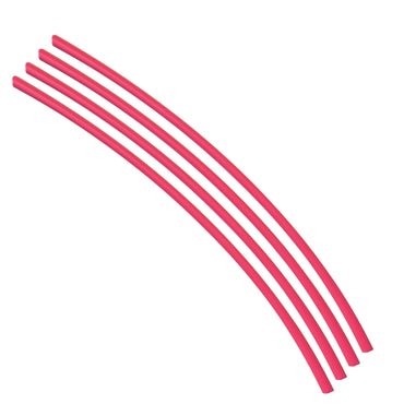 Flexible Thin Single Wall Non-Adhesive Heat Shrink Tubing 2:1 Red 1/8" ID - 48" Inch 4 Pack