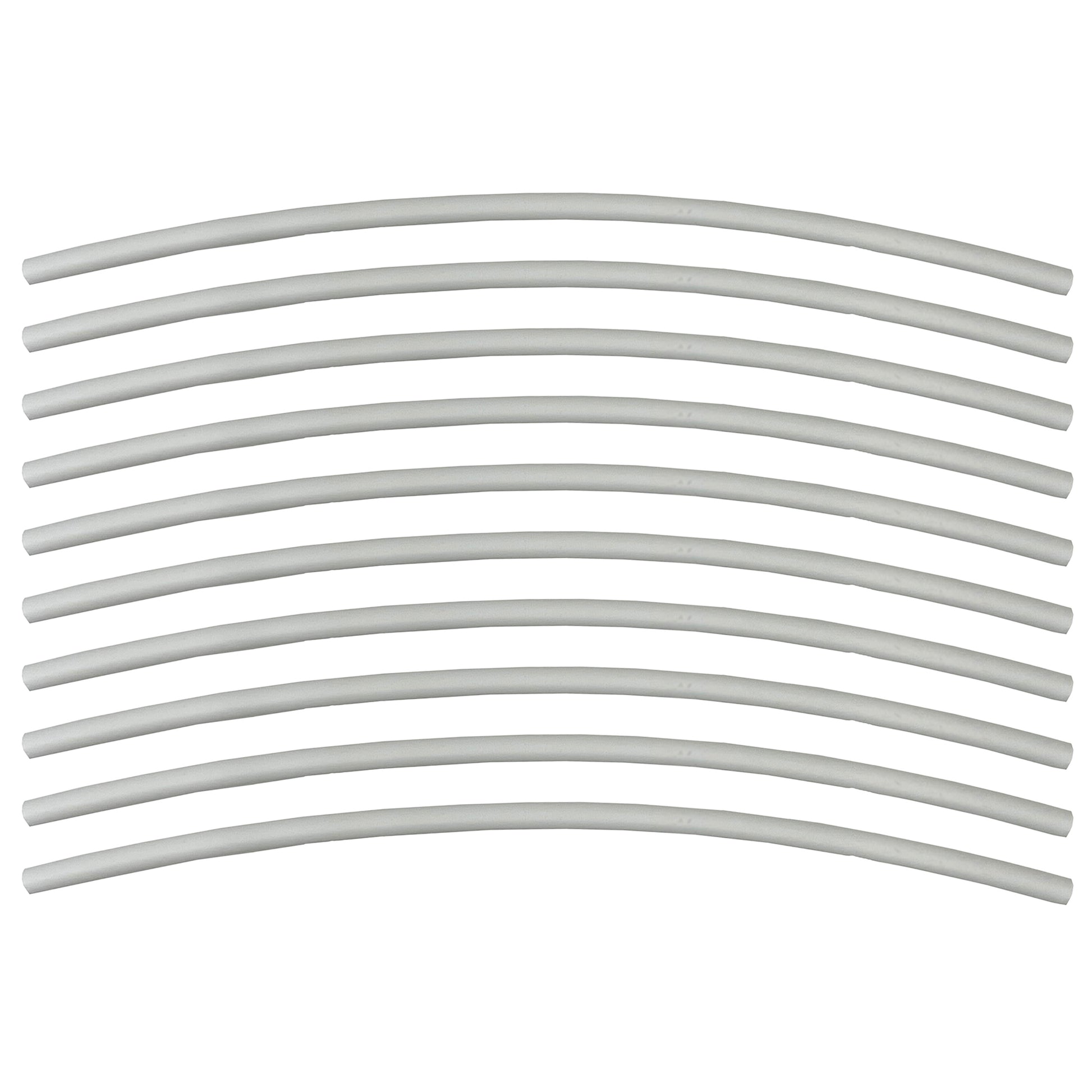 Flexible Thin Single Wall Non-Adhesive Heat Shrink Tubing 2:1 White 1/8" ID - 12" Inch 10 Pack
