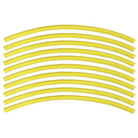 Flexible Thin Single Wall Non-Adhesive Heat Shrink Tubing 2:1 Yellow 3/16" ID - 12" Inch 10 Pack