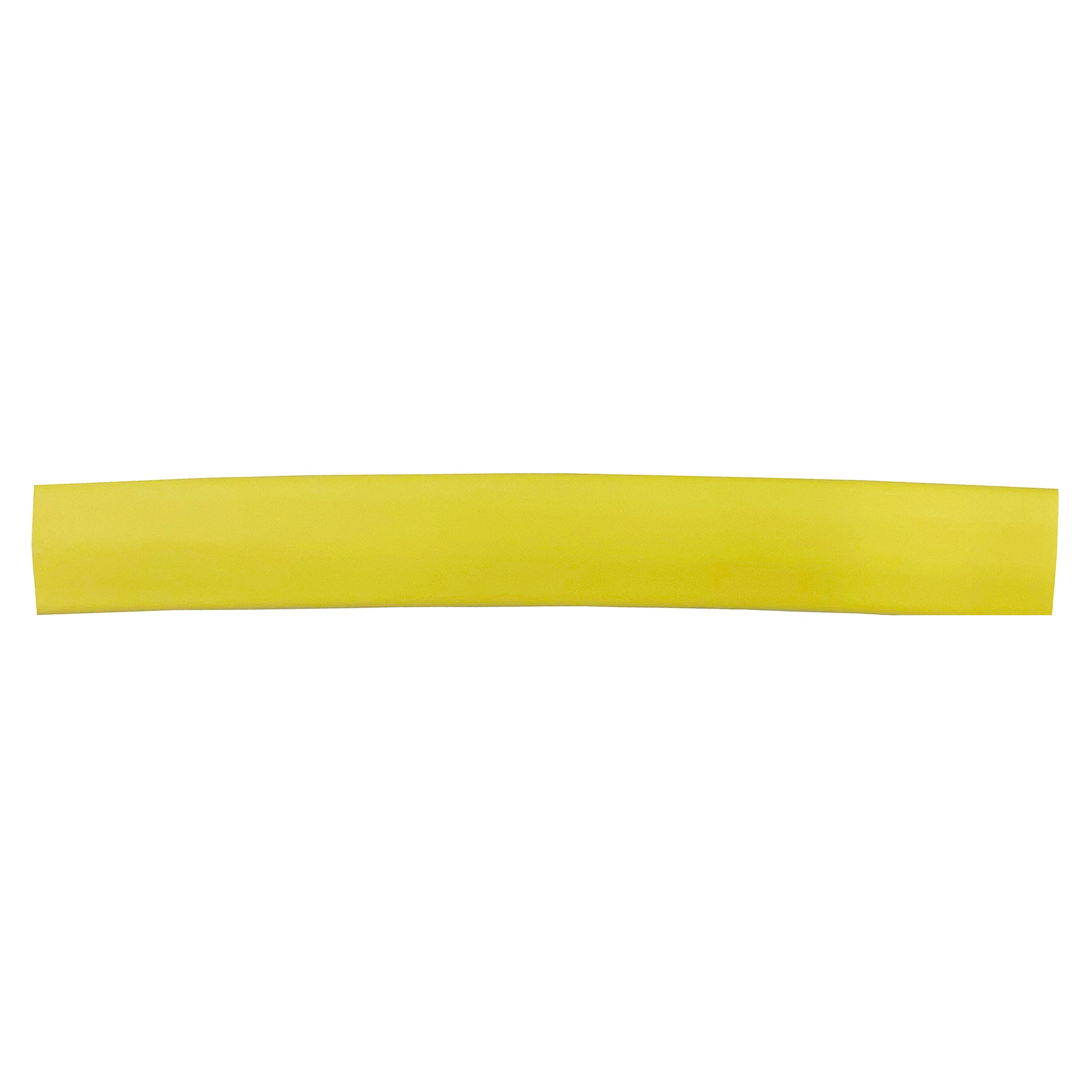 Flexible Thin Single Wall Non-Adhesive Heat Shrink Tubing 2:1 Yellow 1/2" ID - 48" Inch 4 Pack