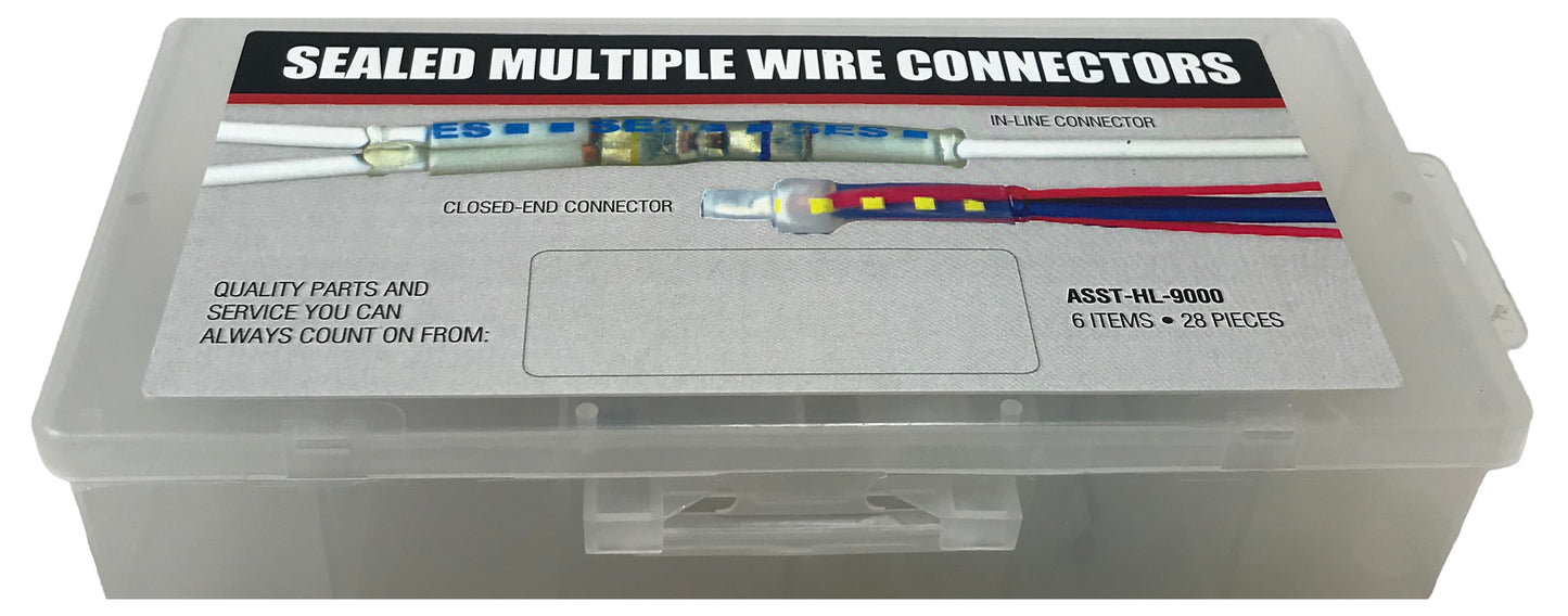 30 Piece Heat Shrink & Crimp Multiple Wire Closed End & 2-1 In-Line Butt Connector Assortment Kit