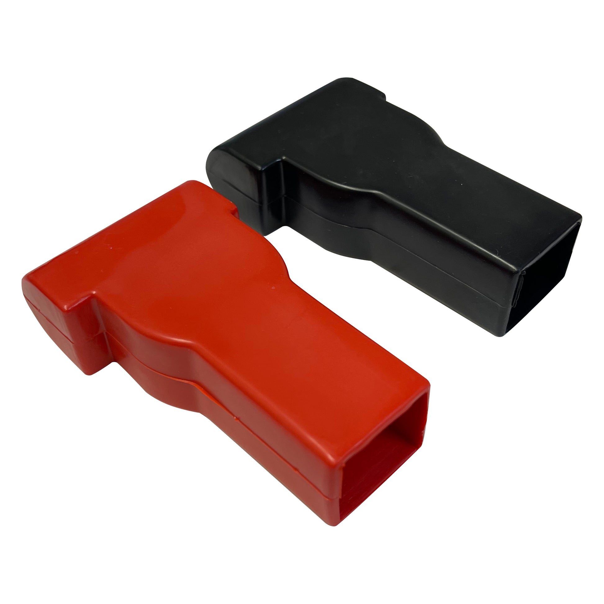 Black and Red Straight Battery Cable Terminal Protection Boots - 4 & 6 Gauge