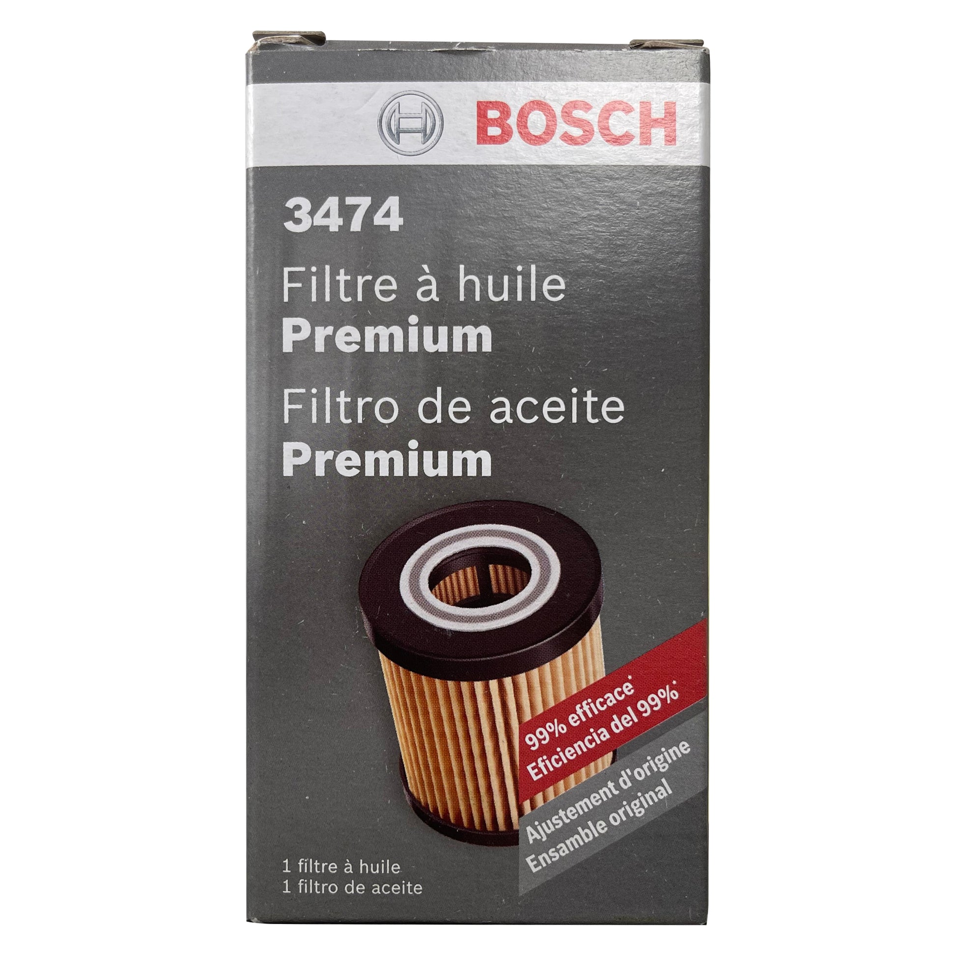 Bosch 3474 Premium Engine Oil Filter Cartridge fits 04-15 Cadillac Chevrolet Saab