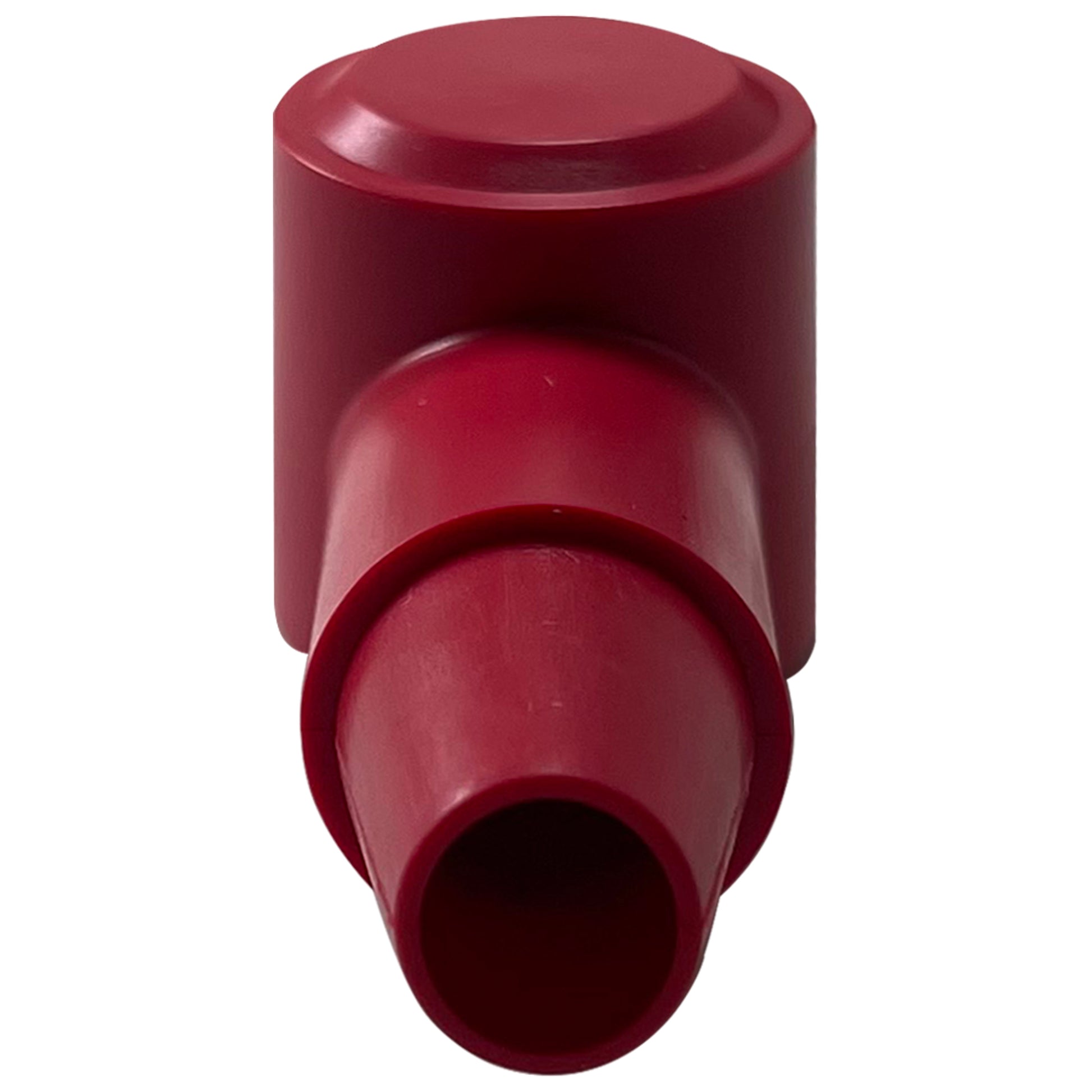 8 Point Power Distribution Post 3/8" Red With Red Insulating Boot & Clear Disc