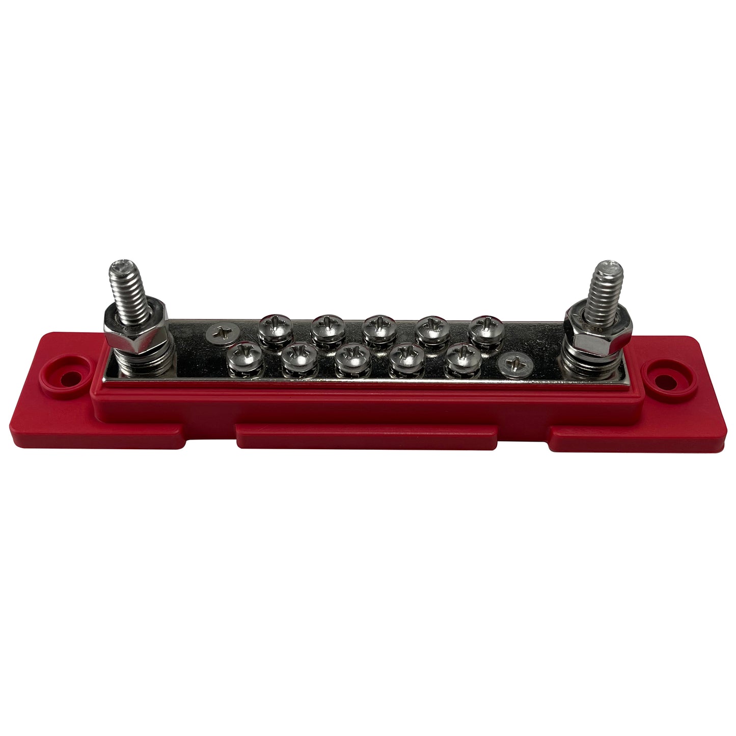 10 Point Terminal Busbar - (2) 1/4" Posts