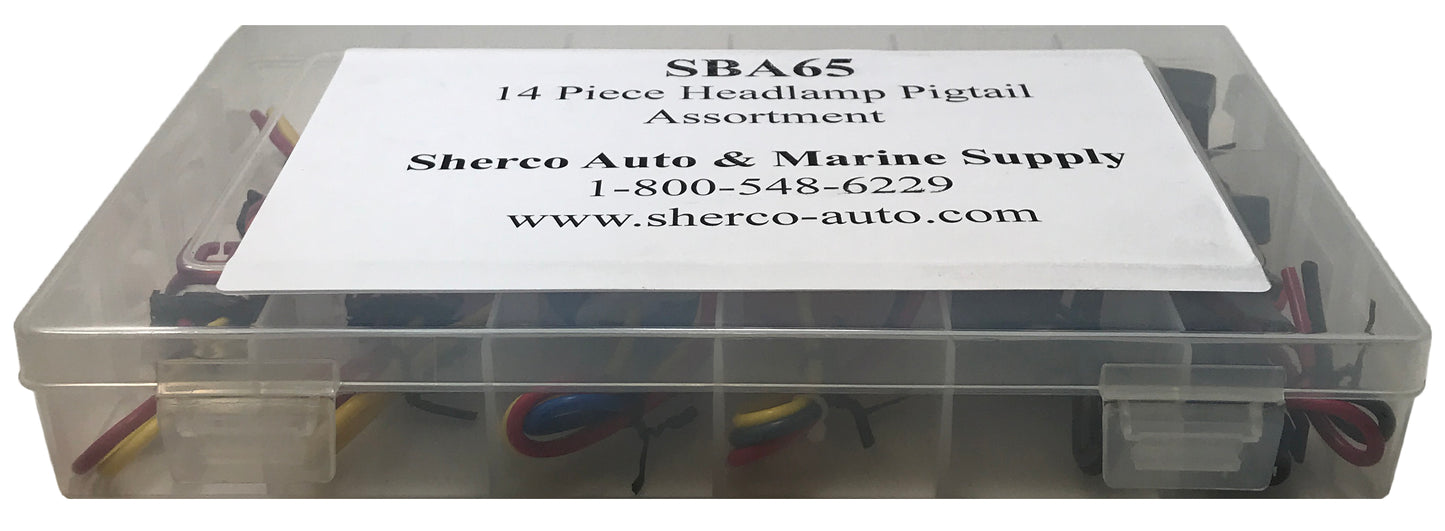 14 Piece Headlamp Socket Harness Pigtail Assortment Kit