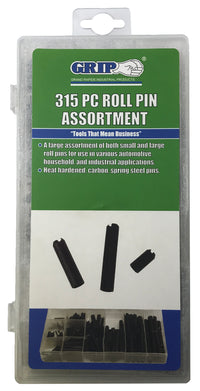 315 Piece Large Black Industrial Roll Pin Assortment Kit