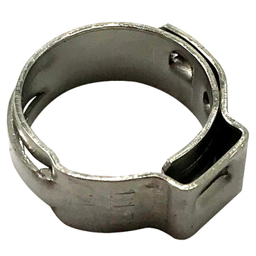 Open Single Ear Pinch Crimp Hose Clamp 7/16" (.378" - 7/16") 9.6 - 11.1 mm - 10 Pack