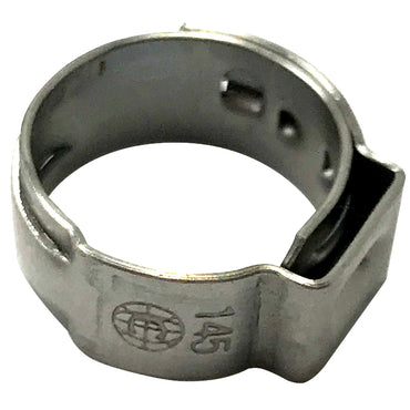 Open Single Ear Pinch Crimp Hose Clamp 9/16" (.472" - 9/16") 12 - 14.3 mm - 10 Pack