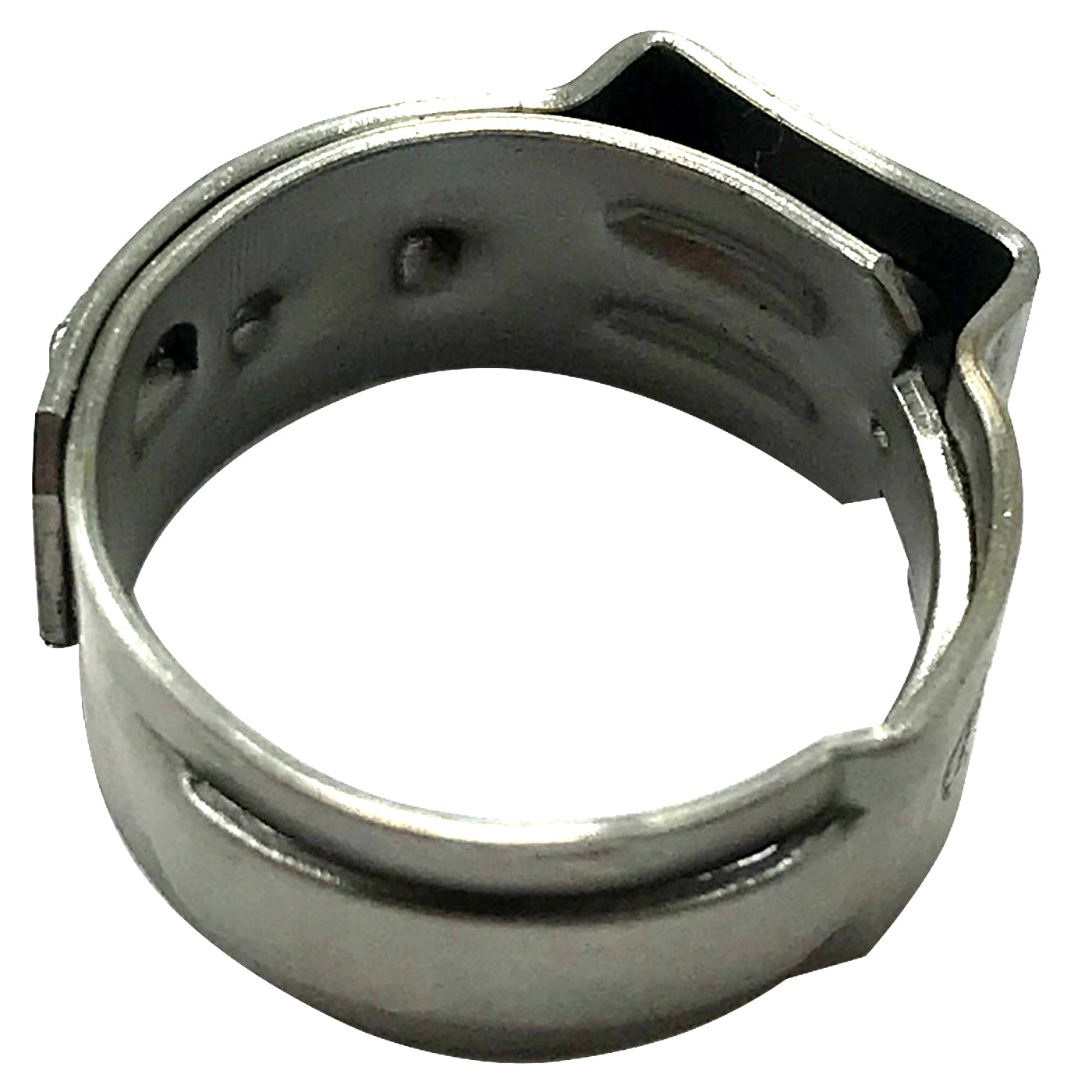 Open Single Ear Pinch Crimp Hose Clamp 9/16" (.472" - 9/16") 12 - 14.3 mm - 10 Pack