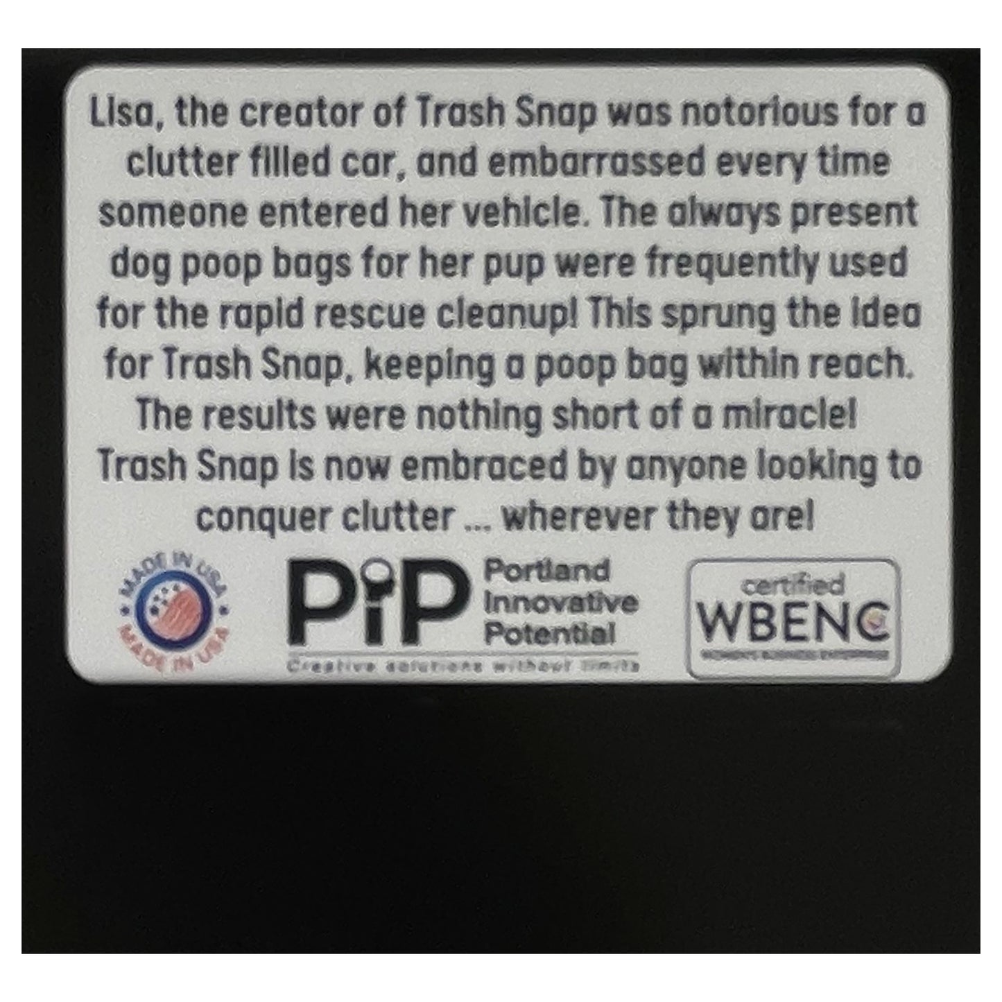 Blue Gem Logo - Trash Snap Bag Holding Clip - Includes 2 Holders & 4 Bags