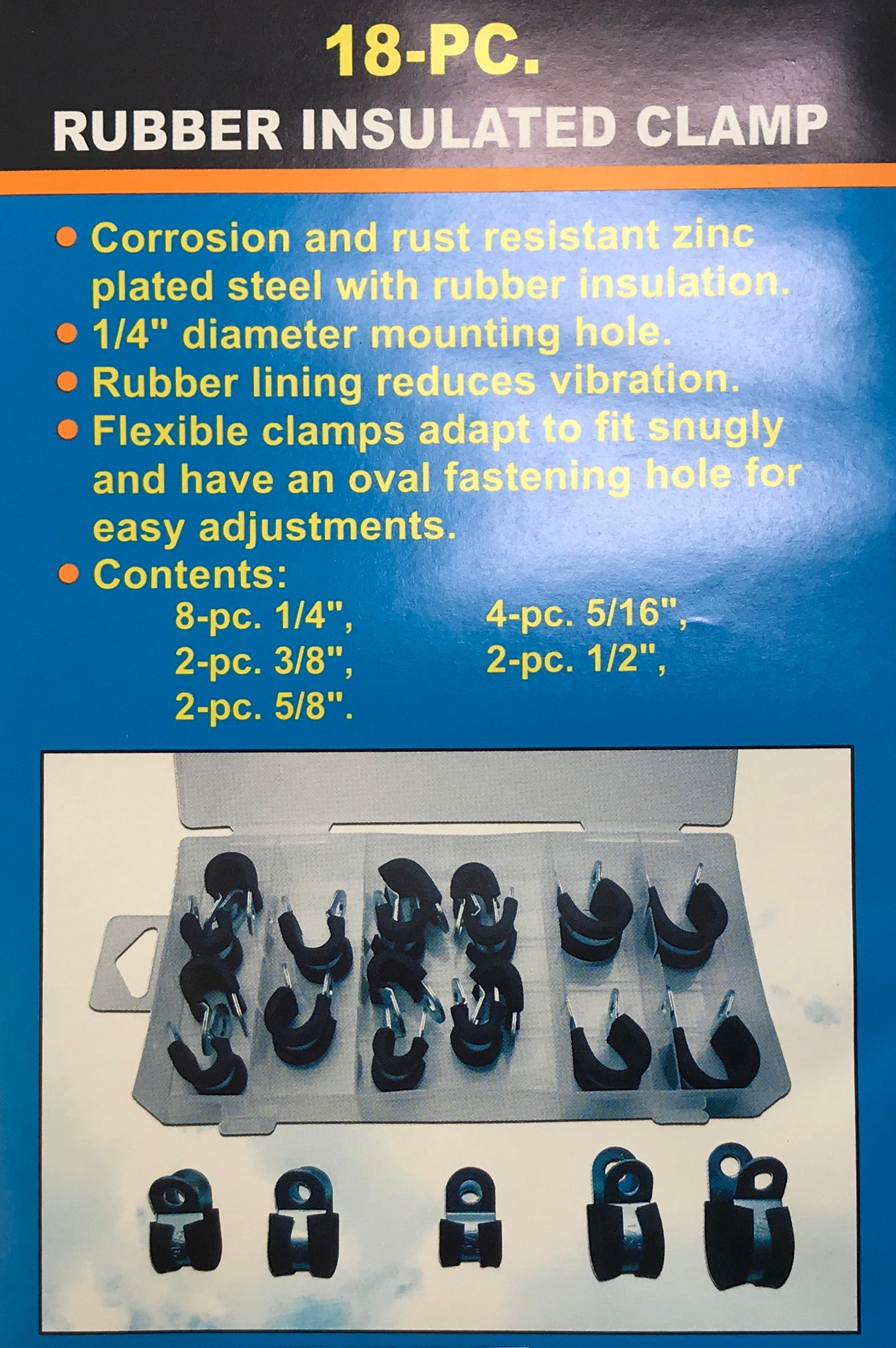 18 Piece Rubber Insulated Clamp Assortment Kit