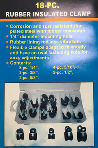 18 Piece Rubber Insulated Clamp Assortment Kit