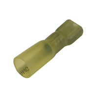 Heat Shrink & Crimp Yellow Fully Insulated Female Quick Disconnect 8 Gauge .250 Tab - 500 Pack