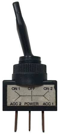 Universal 3 Position Plastic Toggle Switch ON / OFF / ON - 12 Volts @ 10 Amp