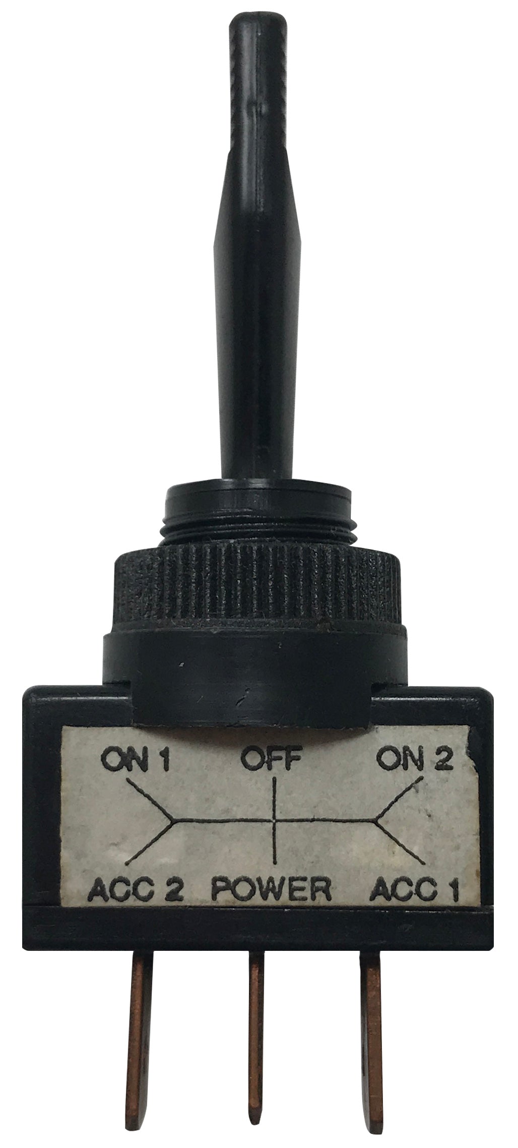 Universal 3 Position Plastic Toggle Switch ON / OFF / ON - 12 Volts @ 10 Amp